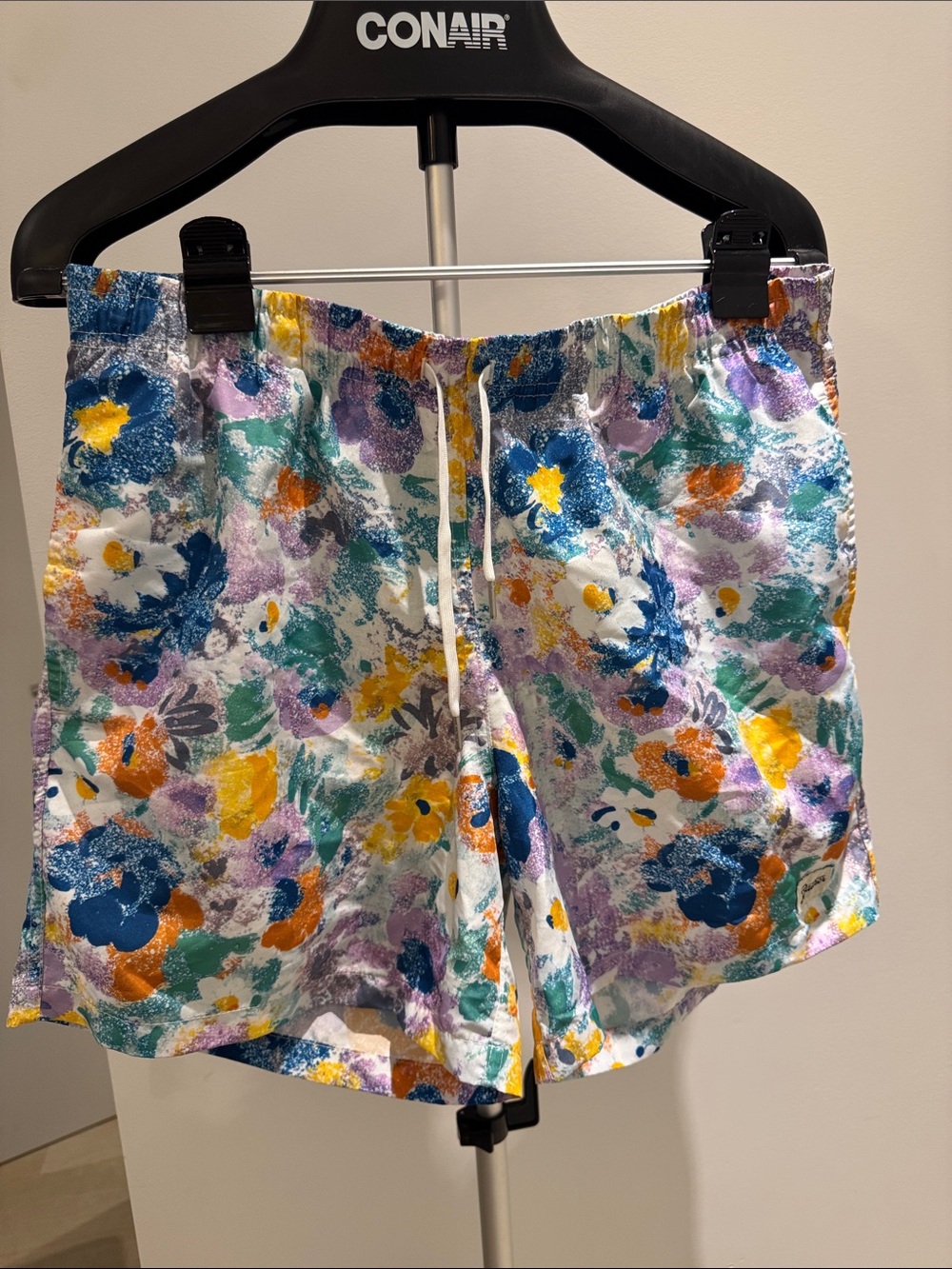 Bather Floral Print Drawstring Swim Short - White Multicolor